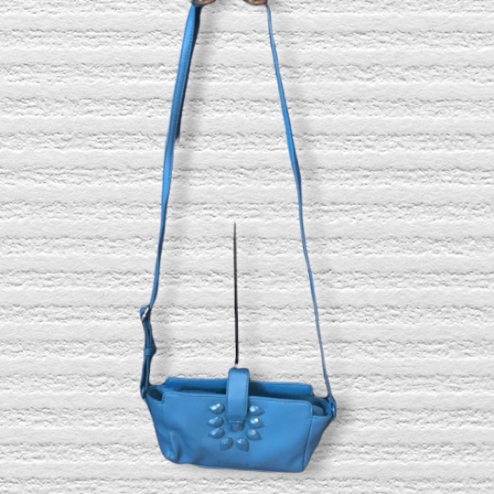 UNITED BENETTON blue small crossbody purse - Picture 6 of 12